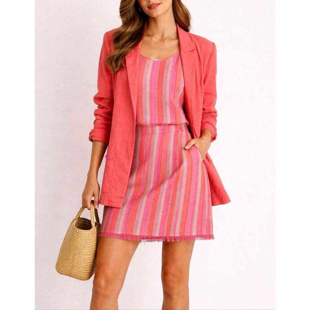 Crossing Pointe set skirt top blazer sz Large